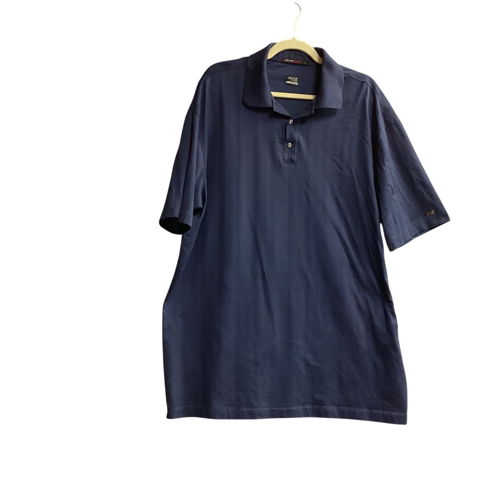 Nike Tiger Woods Collection Solid Navy Golf Polo Shirt Nike Fit Dry‎ XXL